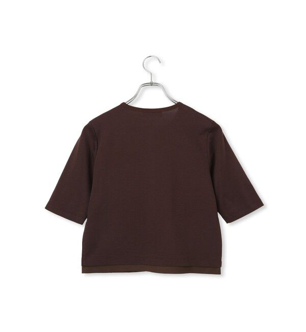 ADAM ET ROPE'「【WEB限定】・【サステナブル】カットオフコンビTシャツカーディガン」|カーディガン|