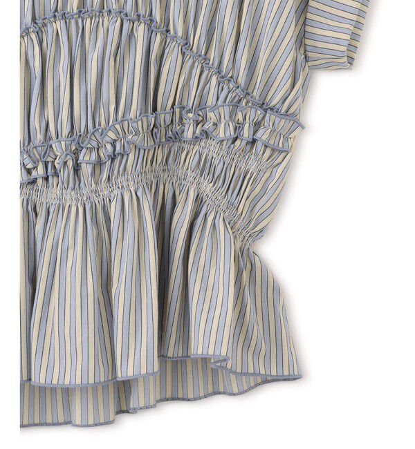 ADAM ET ROPE'「【WEB限定】ランダムギャザリングブラウス」|シャツ・ブラウス|