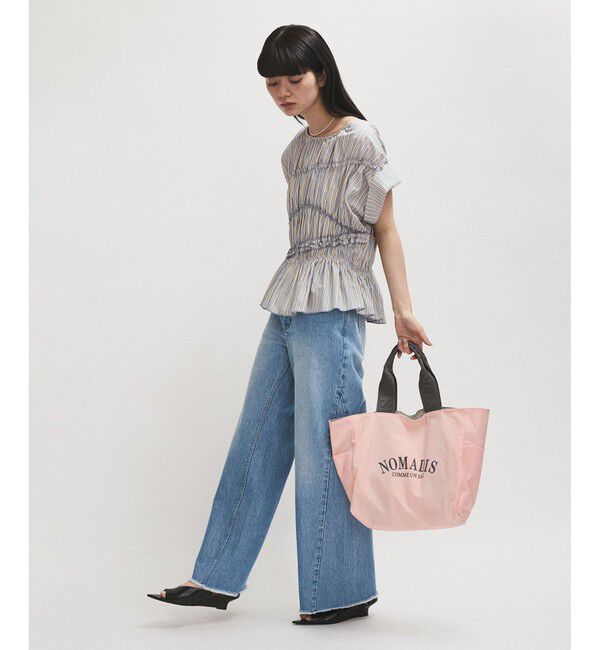 ADAM ET ROPE'「【WEB限定】ランダムギャザリングブラウス」|シャツ・ブラウス|