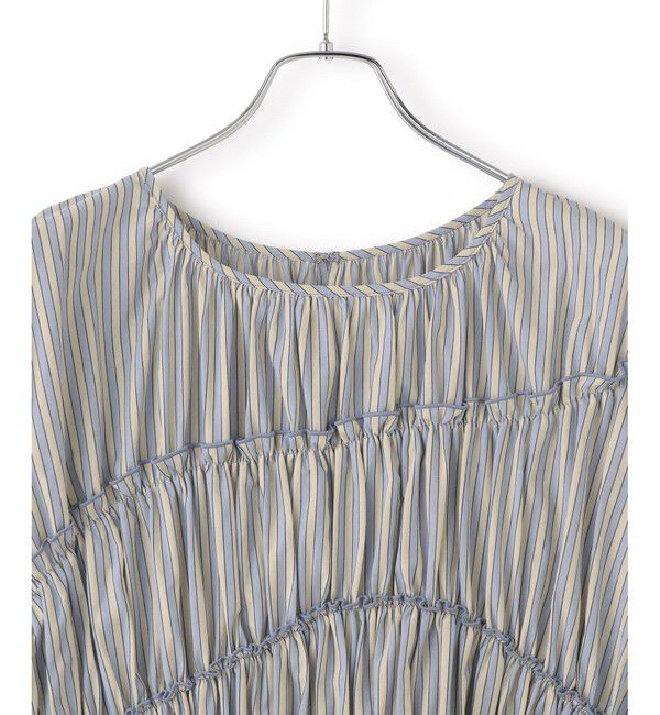 ADAM ET ROPE'「【WEB限定】ランダムギャザリングブラウス」|シャツ・ブラウス|