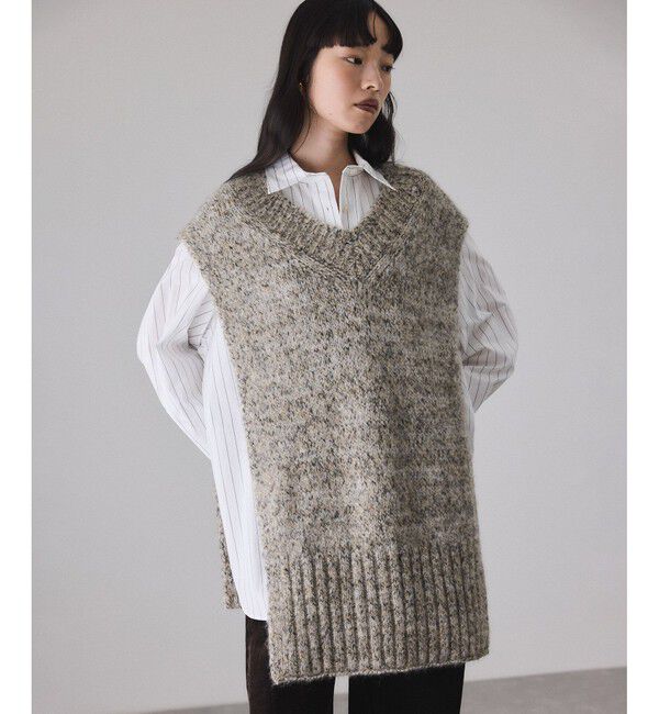 ADAM ET ROPE'「2WAYムリネニットベスト」|ベスト・ジレ|ベージュ系(28)