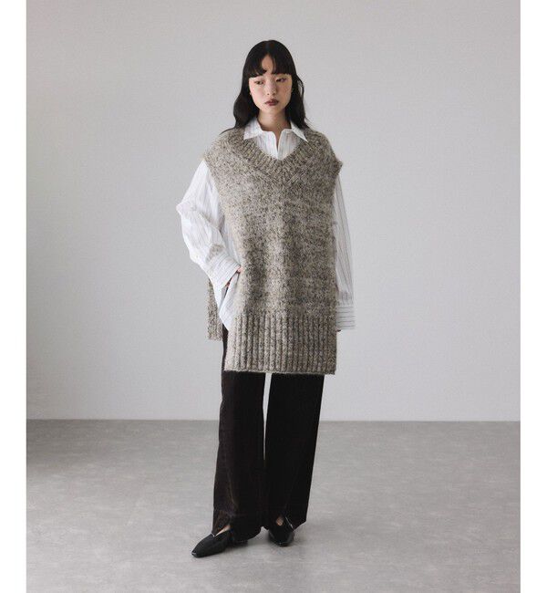 ADAM ET ROPE'「2WAYムリネニットベスト」|ベスト・ジレ|