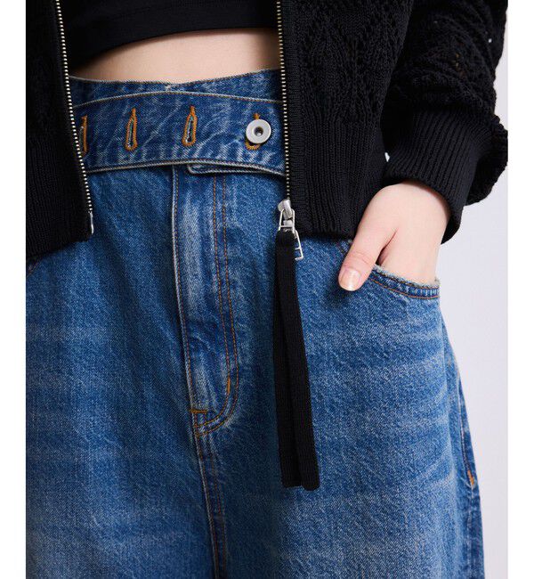 ADAM ET ROPE'「【WEB限定】パターンニットブルゾン」|カーディガン|