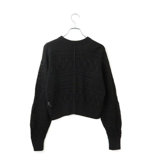 ADAM ET ROPE'「【WEB限定】パターンニットブルゾン」|カーディガン|