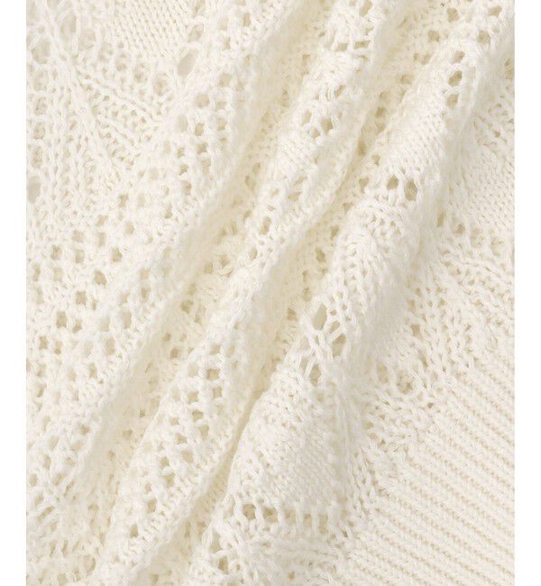 ADAM ET ROPE'「【WEB限定】パターンニットブルゾン」|カーディガン|