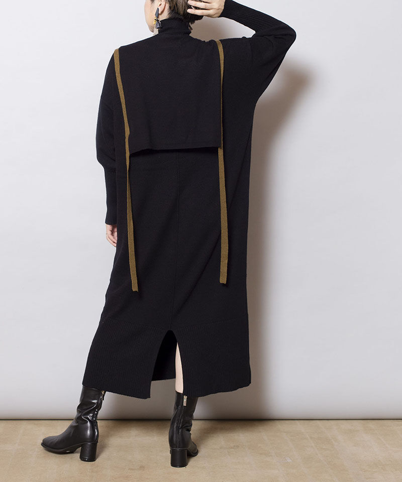  「【WEB限定アイテム】ﾀｰﾄﾙ付け衿&ﾆｯﾄﾜﾝﾋﾟｰｽSET」|ニット・セーター|