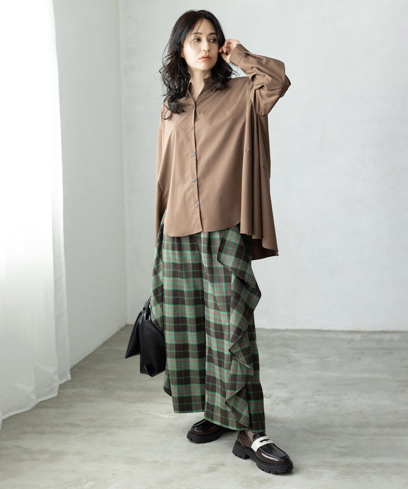  「チェックカスケードパンツ」|その他|