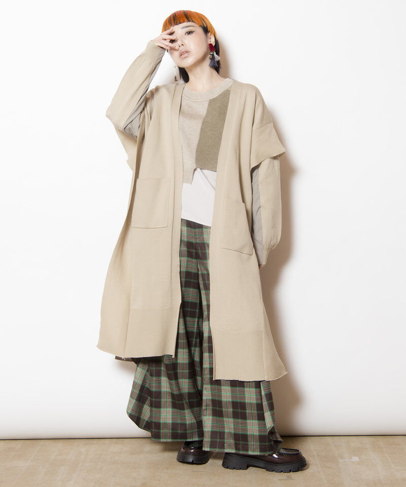  「チェックカスケードパンツ」|その他|