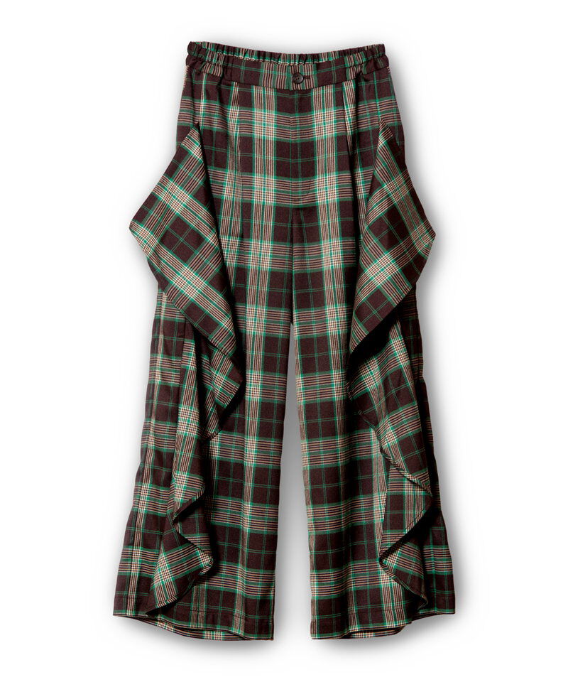  「チェックカスケードパンツ」|その他|