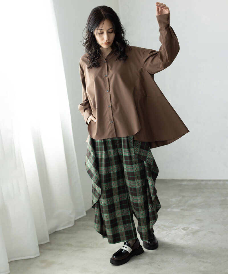  「チェックカスケードパンツ」|その他|