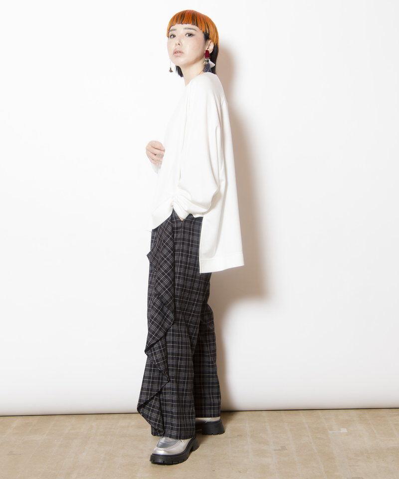  「チェックカスケードパンツ」|その他|