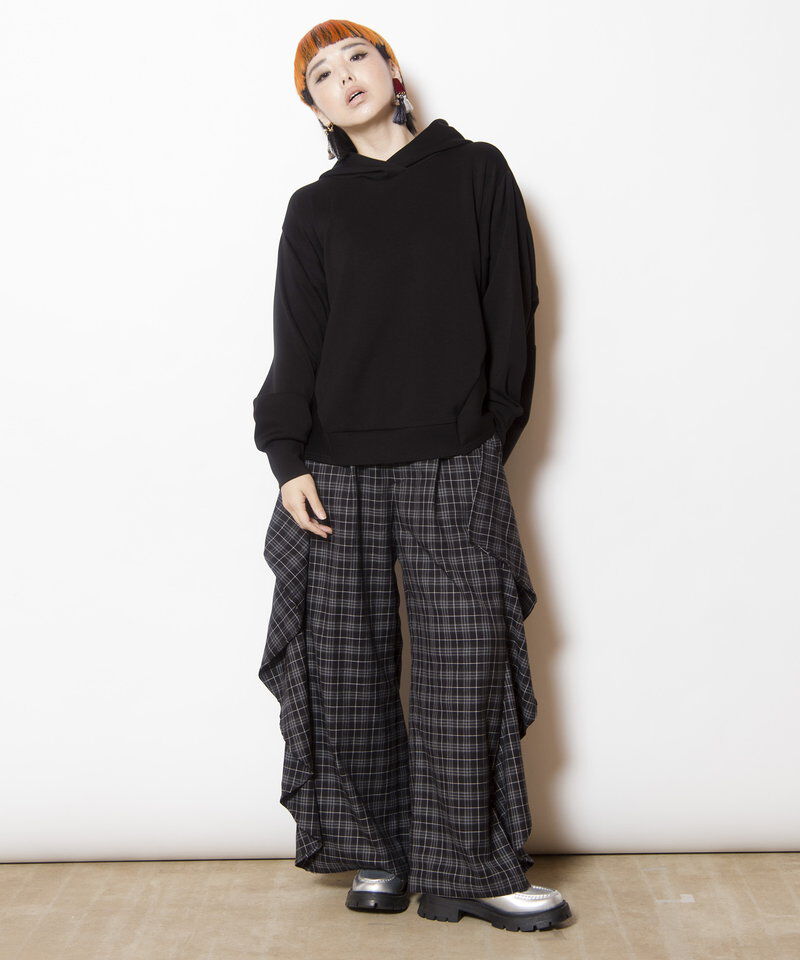  「チェックカスケードパンツ」|その他|