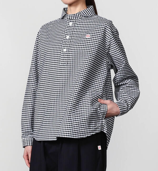 DANTON「DANTON | オックスフォード 丸襟プルオーバーシャツ CHECK WOMEN」|シャツ・ブラウス|