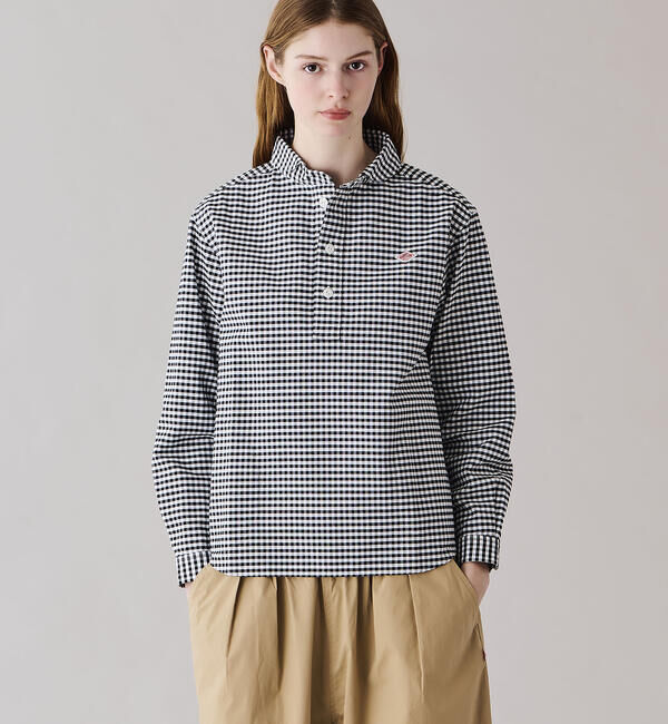 DANTON「DANTON | オックスフォード 丸襟プルオーバーシャツ CHECK WOMEN」|シャツ・ブラウス|