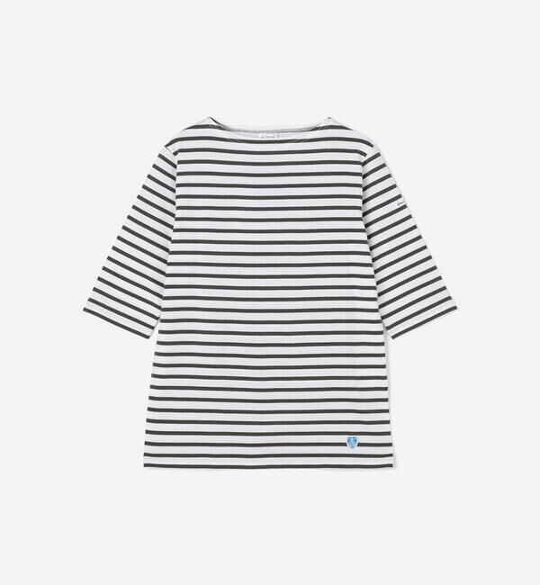 ORCIVAL「ORCIVAL | ジャージー ボートネック5分袖Tシャツ WOMEN」|Tシャツ・カットソー|GREY系1
