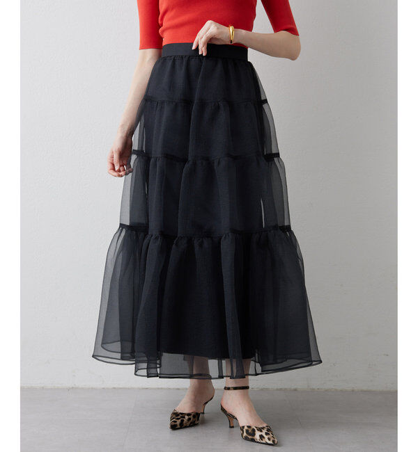  「オーガンジーボリュームスカート」|スカート|