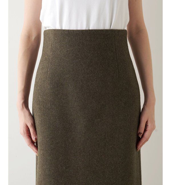  「メルトンスリットスカート」|スカート|