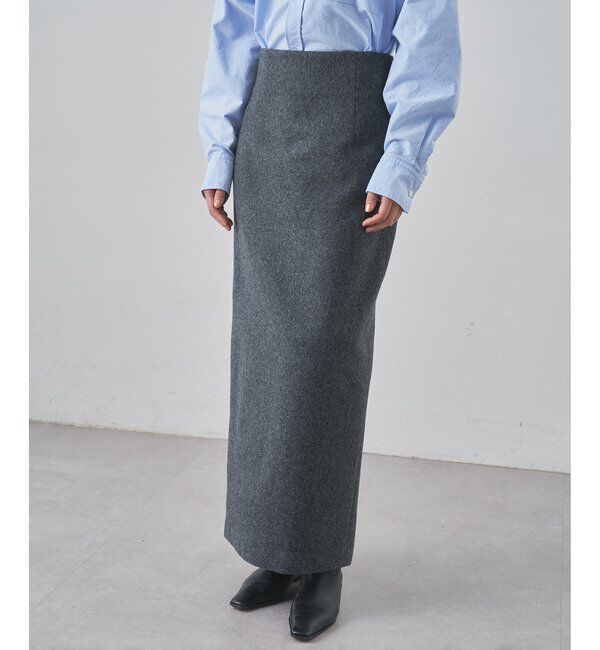  「メルトンスリットスカート」|スカート|