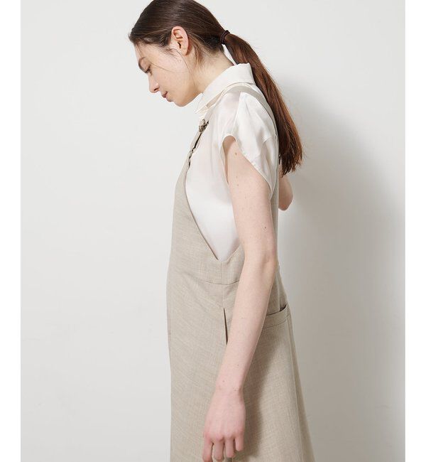 Drawing Numbers「【Drawing Numbers】フェイクリネンサロペットワンピース」|ワンピース|