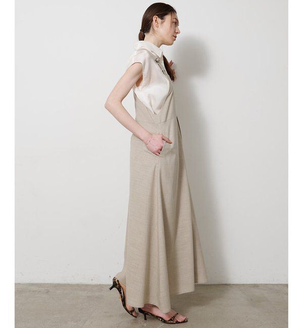 Drawing Numbers「【Drawing Numbers】フェイクリネンサロペットワンピース」|ワンピース|