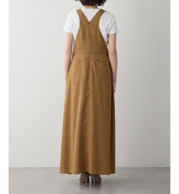 Drawing Numbers「【Drawing Numbers】フェイクリネンサロペットワンピース」|ワンピース|