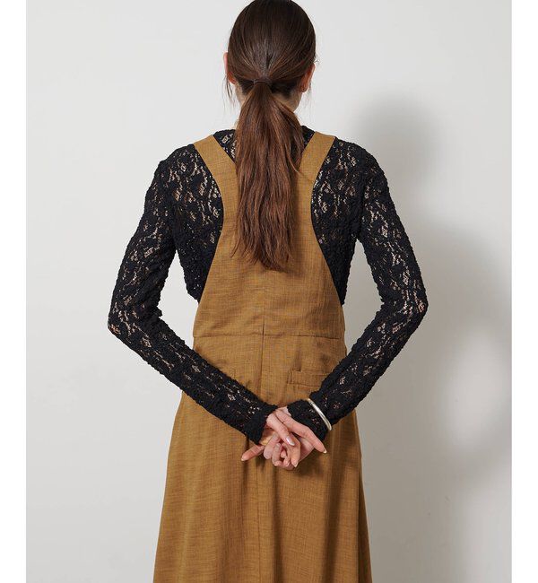 Drawing Numbers「【Drawing Numbers】フェイクリネンサロペットワンピース」|ワンピース|