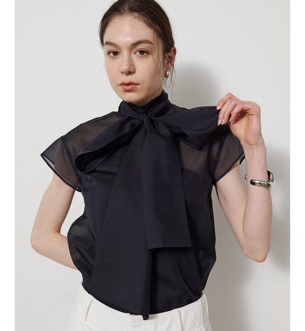 Drawing Numbers「シアーボウタイブラウス」|シャツ・ブラウス|