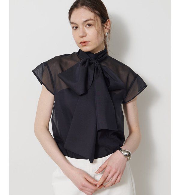 Drawing Numbers「シアーボウタイブラウス」|シャツ・ブラウス|