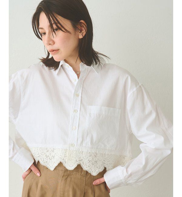  「レースコンビシャツ」|シャツ・ブラウス|