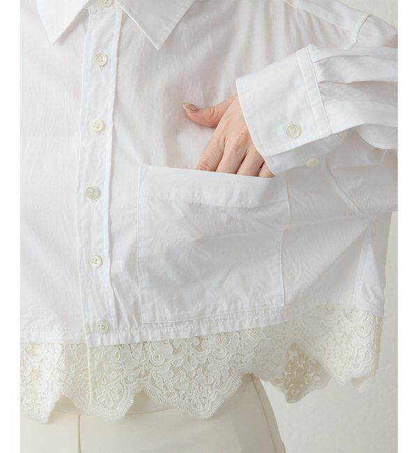  「レースコンビシャツ」|シャツ・ブラウス|