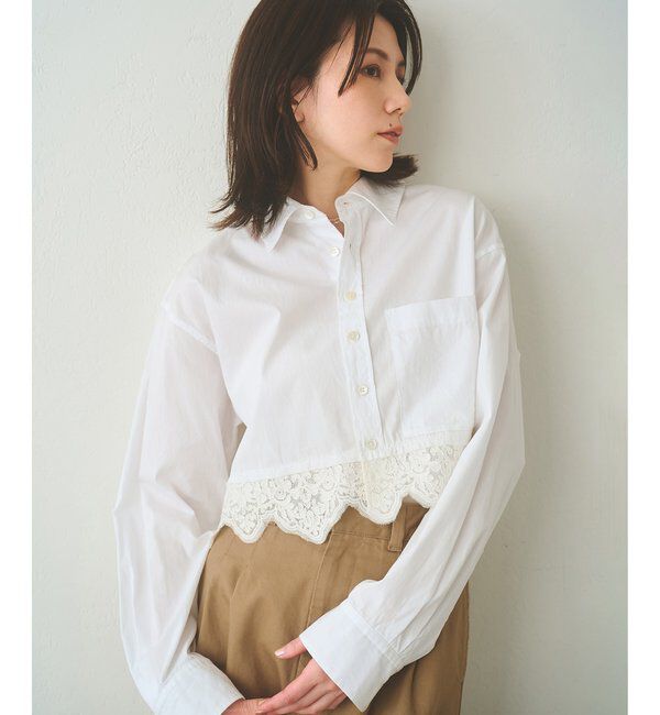  「レースコンビシャツ」|シャツ・ブラウス|