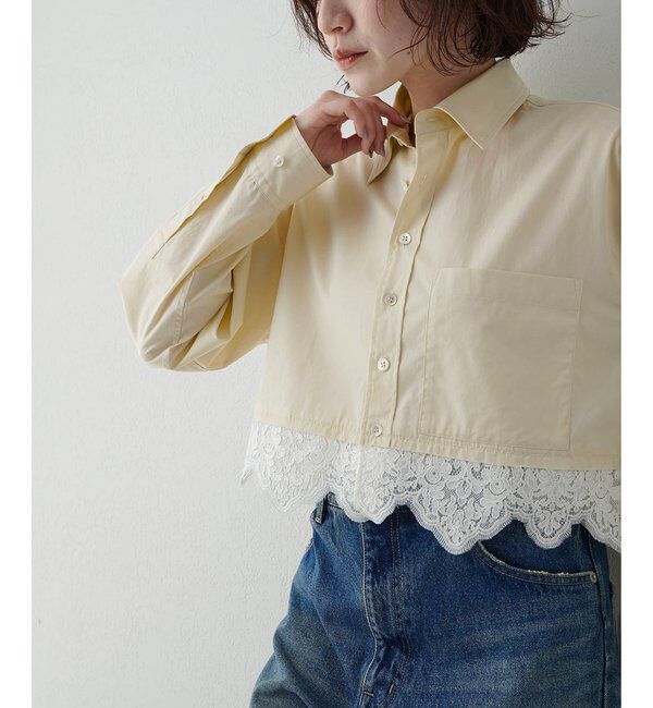 「レースコンビシャツ」|シャツ・ブラウス|