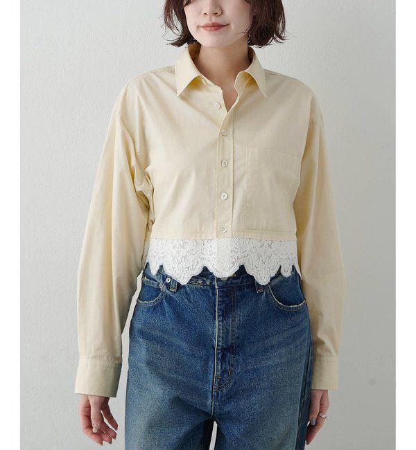  「レースコンビシャツ」|シャツ・ブラウス|