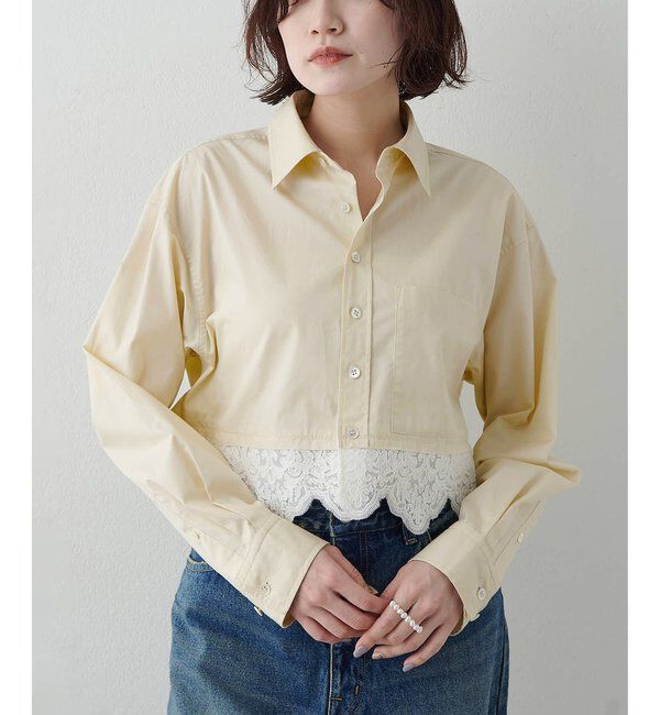  「レースコンビシャツ」|シャツ・ブラウス|