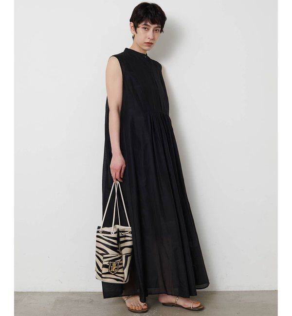  「シルクコットンギャザーワンピース」|ワンピース|