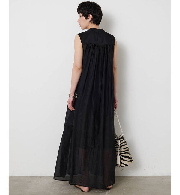  「シルクコットンギャザーワンピース」|ワンピース|