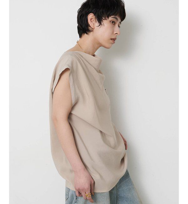  「ドレープノースリーブブラウス」|シャツ・ブラウス|
