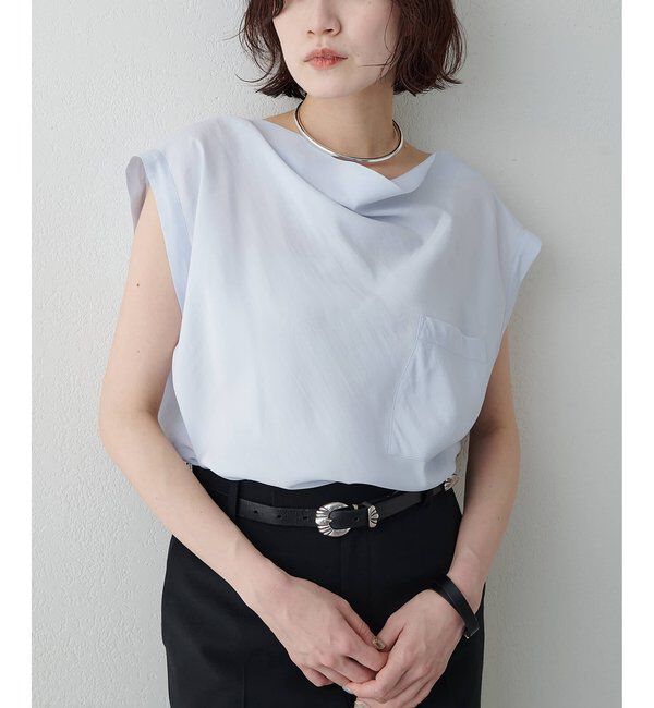  「ドレープノースリーブブラウス」|シャツ・ブラウス|