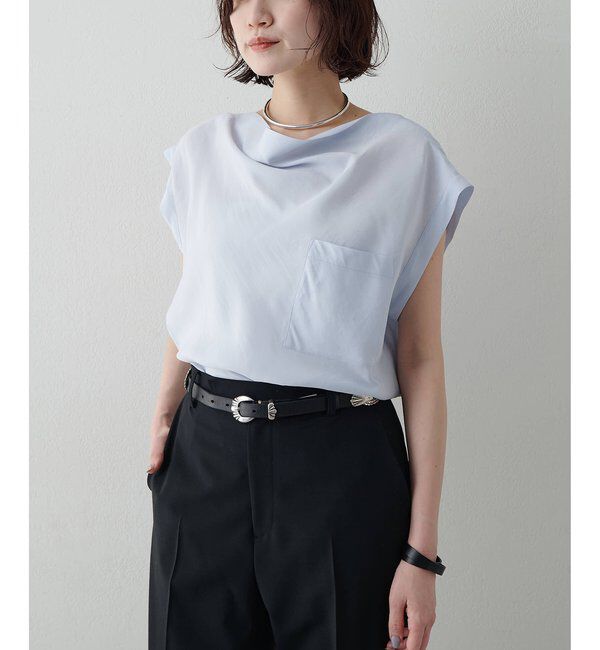  「ドレープノースリーブブラウス」|シャツ・ブラウス|