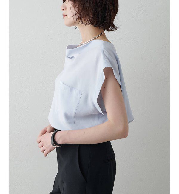  「ドレープノースリーブブラウス」|シャツ・ブラウス|