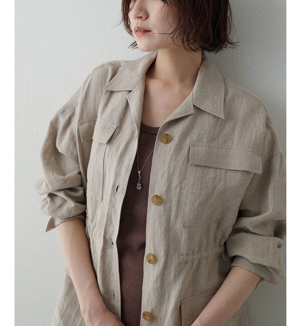  「リネンポケットジャケット」|テーラードジャケット|