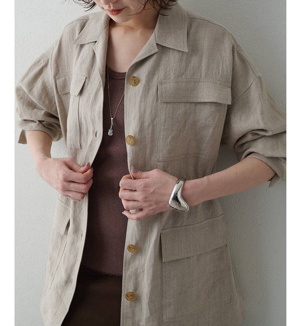  「リネンポケットジャケット」|テーラードジャケット|