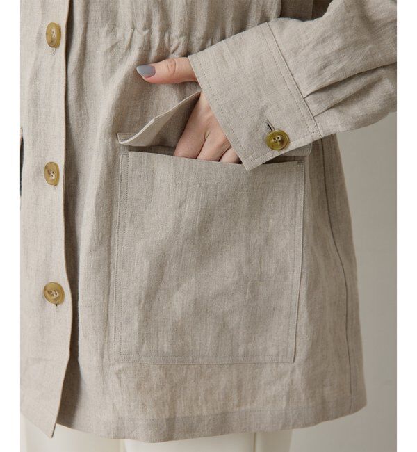  「リネンポケットジャケット」|テーラードジャケット|