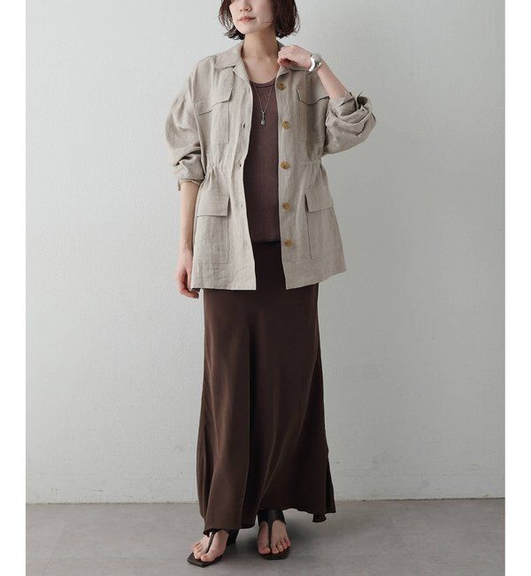  「リネンポケットジャケット」|テーラードジャケット|
