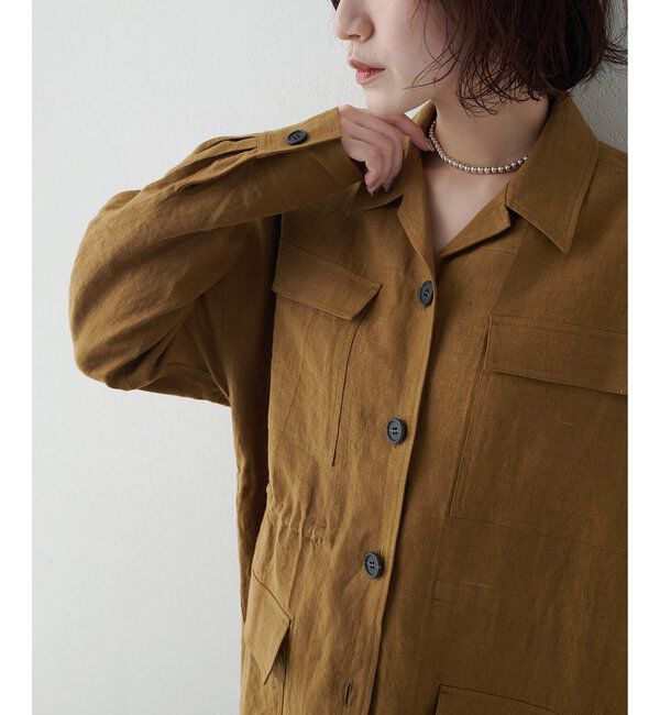  「リネンポケットジャケット」|テーラードジャケット|