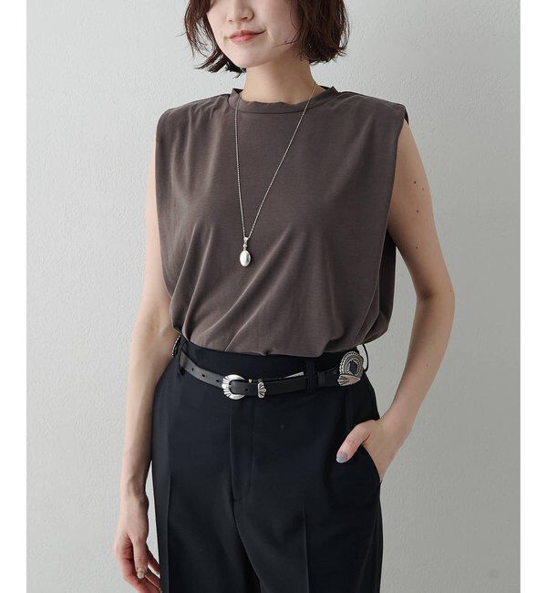  「フィブリルショルダータックプルオーバー」|Tシャツ・カットソー|チャコールグレー