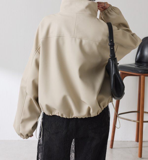  「レザータッチスタンドブルゾン」|ベスト・ジレ|