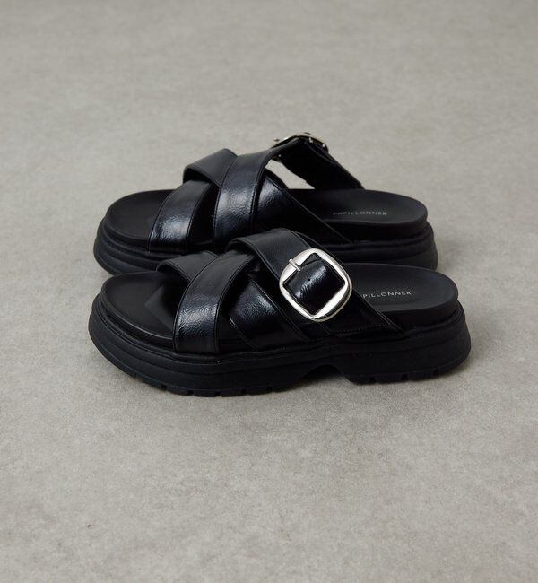  「【PAPILLONNER/パピヨネ】ベルトクロスサンダル」|その他|