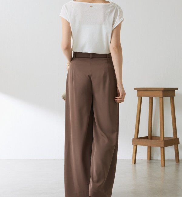  「《再入荷決定！SNSで人気》【Nuel/ヌエル】 2WAYハイウエストパンツ」|チノ|