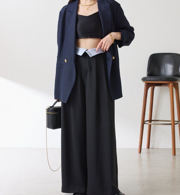  「《再入荷決定！SNSで人気》【Nuel/ヌエル】 2WAYハイウエストパンツ」|チノ|